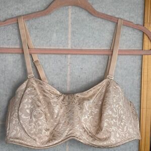 DELIMIRA Women's Lace Bandeau‎ Strapless Minimizer Bra Underwire 38B Nude